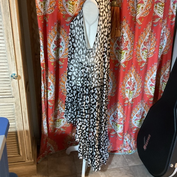 Zadie B’s mesh layering dress smock leopard print 2X - Picture 3 of 5